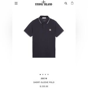 Authentic stone island short sleeve polo, size L slim fit